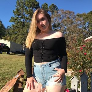 NWOT Long sleeve crop